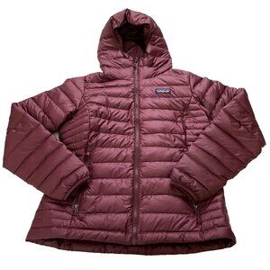Patagonia Down Hoody Puffer Jacket Womens Small  Dark Currant 84711